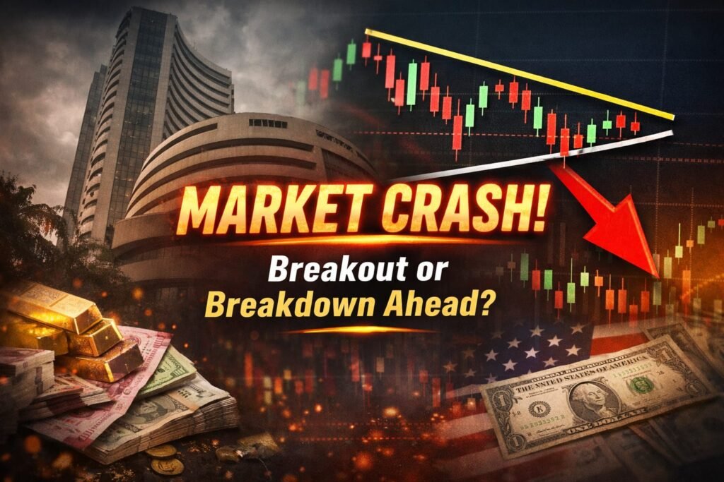 Market Update Today: Sensex Crashes 450 Points, Nifty Below 200 DMA — Big Breakout or Bigger Breakdown Ahead?