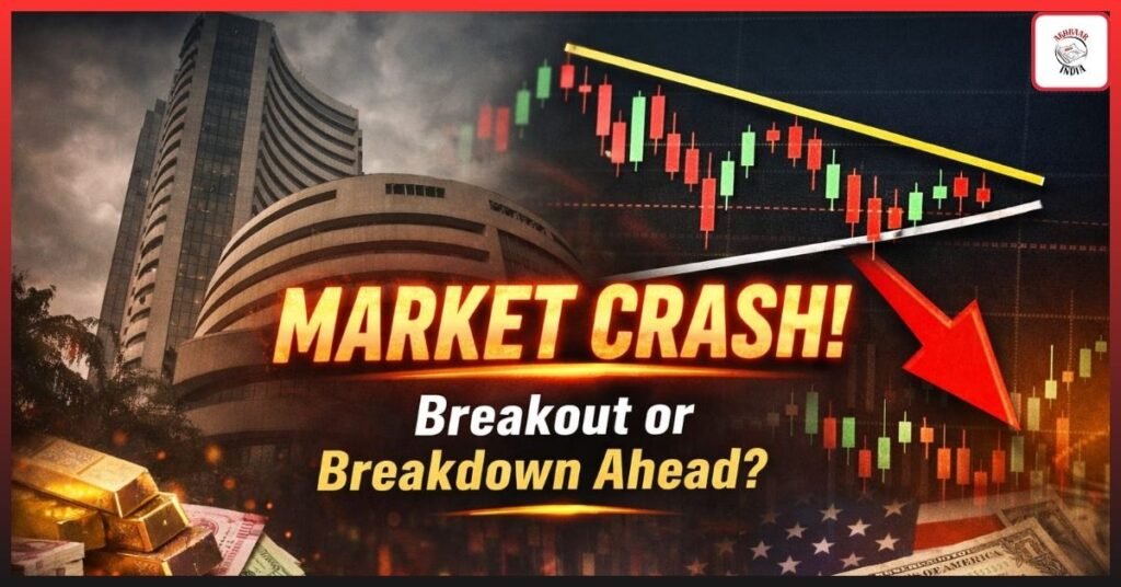 Market Update Today: Sensex Crashes 450 Points, Nifty Below 200 DMA — Big Breakout or Bigger Breakdown Ahead?