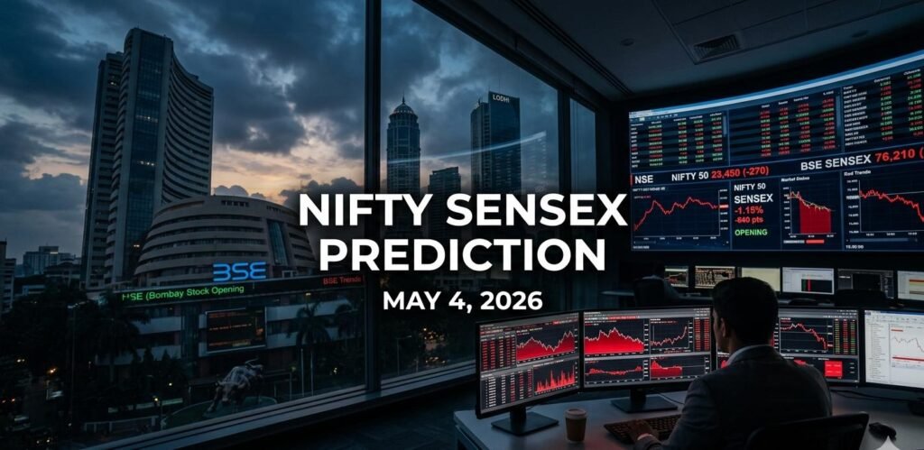 Nifty Sensex Prediction May 4, 2026