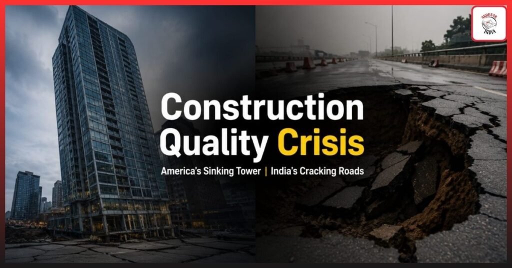 The Alarming Construction Quality Crisis: San Francisco's Sinking Tower and India's Collapsing Roads Exposed
