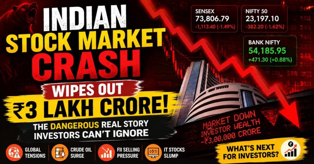 Indian Stock Market Crash Wipes Out ₹3 Lakh Crore
