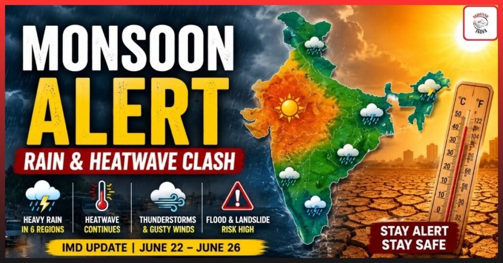 Monsoon Weather Update: Will 6 Regions Face Severe Rainfall While Heatwave Continues Till June 26?